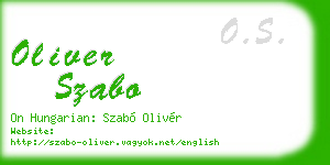 oliver szabo business card